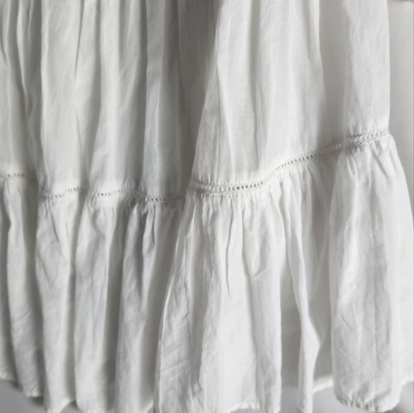 Free People Sunbeams Mini Dress Size XS Off Shoulder Embroidered Boho Peasant - Picture 11 of 15